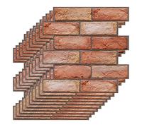 Brrnoo Modanatura Stacca e Incolla da Parete, Battiscopa, Carta da Parati Autoadesiva, Adesivi Murali in PVC Stacca e Incolla, 3 Dimensioni, Modanatura e in Mattoni Rossi, per Soggiorno, Bagno,