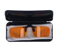 Brrnoo Occhiali Che Bloccano la Luce Blu, Occhiali Che Bloccano la Luce Blu con Clamp/Holder per con Luci Efficienti la Lente a Clamp/Holder Portatile per Arancioni con Vibrazione Verticale di 180