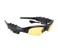 Brrnoo Occhiali da Sole Intelligenti, Occhiali da Sole Bluetooth Intelligenti da Smartphone Cuffie Cuffie Auricolari Stereo da Energia Solare per Smart Phone PC Pesca all'aperto Guida (YELLOW)