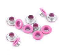 BRRNOO Occhielli in Metallo, Set di Occhielli in Metallo con 100 Set di Rondelle, per Album da 100 da 5 Mm per Artigianato Fai-da-te, Abbigliamento e Accessori (Rosso purpureo)