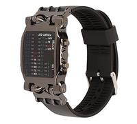 Brrnoo Orologio binario granchio forma binaria display digitale LED colorato cinturino in silicone orologio elettronico per ragazzi uomini