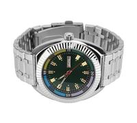 Brrnoo Orologio da Polso di Moda da Uomo con Movimento in Quarzo Importato, Finestra della Data Alle 3, Cinturino in Acciaio Inossidabile Premium, Ideale per L'usura Quotidiana e (GREEN)