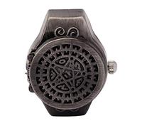 Brrnoo Orologio, Orologio da Dito, Al Quarzo, da Dito, da, Al Quarzo da Vintage per Uomo Maschio ((BLACK)