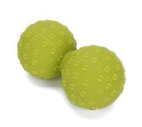 Brrnoo Palla Massaggio in Silicone per Punti Trigger, Rullo Muscolare 2 in 1 per Collo, Schiena, Piedi e Spalle, Attrezzo Yoga e Fisioterapia (GREEN)