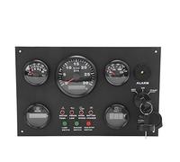 BRRNOO Pannello Multifunzione 12V 24V con Misuratori di Temperatura, Ora e Tensione della Pressione dell'olio Pannello di Controllo per, Barche e Camion