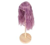 Brrnoo Parrucca per Bambole in Seta Ad Alta Temperatura con Capelli Ricci per 1 6 Bambole in Oro Chiaro per lo Styling e il Gioco (PURPLE)