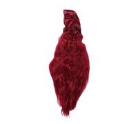 Brrnoo Parrucca per Permanente Al Mais Parrucca Ondulata Lunga in Fibra Sintetica Resistente Al Calore con Rete Interna per Feste di Cosplay Indossare Quotidianamente Durante l (WINE RED)