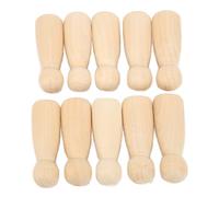 BRRNOO Peg People, Peg People in Legno Bambole con Mollette Sviluppa abilità Pratiche Usa l'immaginazione Accessori Fai-da-te 10 Pezzi Piccoli Corpi di Bambole con Mollette in Legno Non Finiti per