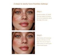 BRRNOO Penna per Lentiggini di Simulazione, Trucco Viso a Lunga Durata per Lentiggini Artificiali, con 2 Colori Marrone Chiaro e Marrone Scuro per la libertà della Franchezza Ragazzina (Colore