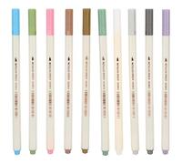 BRRNOO Penna per Vernice in Metallo con Testa Morbida Forniture Artistiche Strumento per Pittura con Inchiostro a Base D'acqua per Copertina di Album Carta Scura Materiale (6551BR testa morbida 10