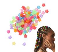 BRRNOO Perline Dreadlock a Stella, Perline Decorative per Capelli 1 Cm per Acconciature Fai-te, con più Colori, per Feste Matrimoni Eventi Speciali