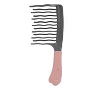 BRRNOO Pettine a Denti Larghi per Capelli Ricci, Pettine Districante con Denti Ondulati a Doppia con Materiale ABS Addensato, per Donne Uomini Bambini Styling Capelli Bagnati