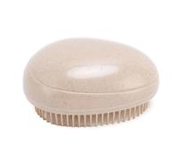 Brrnoo Pettine per Capelli a Forma di, Massaggiatore per Cuoio Capelluto in Plastica con Elastico per Massaggio Rilassante del Cuoio Capelluto e Pulizia Profonda (Terra Gialla)