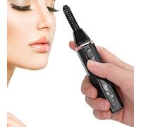 Brrnoo Piegaciglia Elettrico, Piegaciglia Professionale, Ricaricabile Tramite USB, Arricciatura Naturale di Lunga Durata a Riscaldamento Rapido per Effetto Ciglia Ricurve Strumento (Nero)