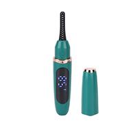 Brrnoo Piegaciglia Elettrico Ricarica USB Portatile Controllo Intelligente della Temperatura Piegaciglia Riscaldante Elettrico per Bellissimi Riccioli di Lunga Durata (GREEN)