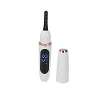 Brrnoo Piegaciglia Elettrico Ricarica USB Portatile Controllo Intelligente della Temperatura Piegaciglia Riscaldante Elettrico per Bellissimi Riccioli di Lunga Durata (WHITE)