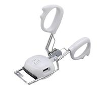 BRRNOO Piegaciglia Elettrico, Riscaldamento Rapido, Piegaciglia Riscaldato, 4 Impostazioni di Temperatura, Funzione di Memoria, Design Dell'impugnatura Facile Premere, Materiale ABS (WHITE)