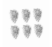 Brrnoo Pom Pom, Pompoms Danza da Festa Sportiva Accessori Utili 6pcs 7 Colori Cheerleader Squad Cheer Sports Dance Dance Accessori Utili (Silver)