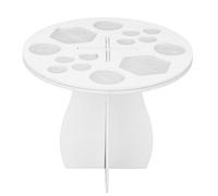 Brrnoo Porta di Asciugatura del Pennello per Trucco Porta del Pennello Pratico Supporto per Asciugatura Comoda per gli Appassionati di Bellezza in Plastica (WHITE)
