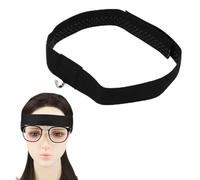 Brrnoo Porta Occhiali per Rinoplastica, Protezione per il Naso in Silicone Antiscivolo Regolabile con Rivestimento Interno Morbido e Cinturino Elastico 28 Pollici, per il (Nero con colla a punti