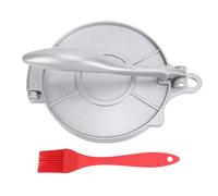 Brrnoo Pressa Manuale per Gnocchi, Panini e Tortillas, Rullo per Impastare Portatile Multiuso, Utensile da Domestico in Lega di Alluminio, Facile da Usare e da Pulire, Nero (SILVER)