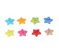 Brrnoo Pulsanti a Stella, Pulsanti Piccoli con 2 Fori 200 Pezzi Design Unico Piccoli Decorativi Carini Colorati per la Decorazione Fatta per la Pittura Manuale dei Mestieri Fai -da -te Decorazione