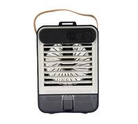 Brrnoo Raffreddatore D'aria Personale con Serbatoio Dell'acqua da 100 Ml e Cassetto del Ghiaccio per Camera da Letto, Ufficio, 3 modalità Sleep Breeze Nature Breeze Forte, Supporto per (BLACK)