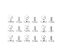Brrnoo Rivet di Rame, Bottoni per Accessori in Pelle Artigianale 20pcs Rotonda Testa 0,31 X 0,23 Pollici Rivetti a Vite per Cintura, Fodero, Borsa in Pelle