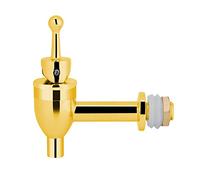 Brrnoo Rubinetto per Vino, Rubinetto per Fusti, per Erogatore di Birra in Rame con Guarnizioni e Dado per L'erogazione di Bevande per Ufficio, Ristorante Domestico (Oro 12mm)