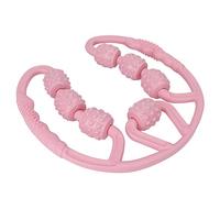 Brrnoo Rullo Massaggiatore per Gambe, Rullo Massaggiatore per Gambe per per Muscoli del Polpaccio 7 Ruote Massaggio a Tutto Tondo Allevia il Dolore Muscolare Rulli per per Polpaccio Rosa