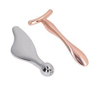 BRRNOO Rullo per il Viso in Lega di Zinco, Strumento per Massaggio Facciale con estremità Arrotondata per L'applicazione della Crema, Favorisce L'assorbimento della Crema per gli Occhi