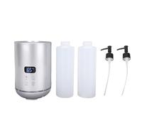 Brrnoo Scaldaolio per Massaggio Scaldaolio per Lozione per il Corpo a Temperatura Regolabile con Luci Ambientali Dispenser 2 Bottiglie per Massaggi Rilassanti (Spina europea)