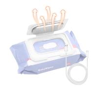 Brrnoo Scaldasalviette, ABS 5V USB Scaldasalviette per Neonati Dispenser di Salviette per Neonati con Basso Consumo Energetico per Efficienza per la Stagione Fredda (WHITE)