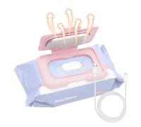 Brrnoo Scaldasalviette, ABS 5V USB Scaldasalviette per Neonati Dispenser di Salviette per Neonati con Basso Consumo Energetico per Efficienza per la Stagione Fredda (PINK)