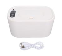 Brrnoo Scaldasalviette per Neonati, Dispenser di Salviette, DISTRIBUZIONE EFFICIENTE DEL CALORE Dispenser Scaldasalviette Umidificate per Neonati, Contiene 80 Salviette Supporto S (WHITE)