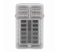 BRRNOO Scatola Porta Indicatori LED a 12 Vie per Auto, Camion e Barche e Kit Versatile da 24 Pezzi con Adesivi Personalizzabili