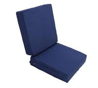 Brrnoo Set Da 2 Cuscini Per Sedie Da Esterno Per Patio, Cuscini Per Seduta Spessi Impermeabili Con Supporto Per La Schiena, Per Divano Da Giardino Con Maniglie E Lacci, (blu navy)