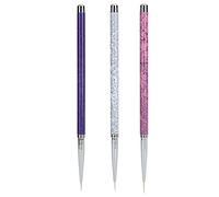 Brrnoo Set di 3 Pennelli per Nail Art,Liner per Disegno e Decorazione Unghie,per Tecniche di Pittura e Design