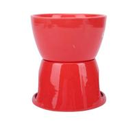 Brrnoo Set di Pentole per Fonduta di Formaggio in Ceramica con Forchette da Immersione per Sciogliere Cioccolato, Caramelle e Caramello Durante le Feste in Casa (Rosso stile inglese)