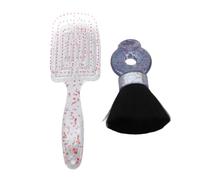 Brrnoo Set di Pettini per Spazzole Barbiere con Setole Morbide e Design | Setole Sintetiche, Denti Arrotondati per la Cura del Cuoio Capelluto, Leggeri per Uso in Salone e in Viaggio