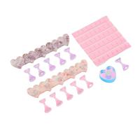Brrnoo Set di Supporti Magnetici per Unghie, Espositore Girevole a Forma di Cuore con Punta per Unghie, con 11 Supporti per Unghie e 48 Mastice Adesivo per Nail Art Salone Manicure (con 48 mastice