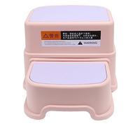 Brrnoo Sgabello a 2 Gradini per Bambini, Fondo a Fiode Stabile a Fiode più a di Vivaio Sgabello da Step 3 Pezzi da Poggiapiedi per Bambini per per i Bagnini per i Bagnini (PINK)