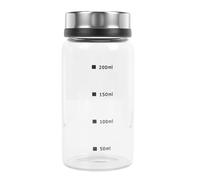 BRRNOO Shaker per Sale, Dispenser per Sale in Vetro da 7 Once con Tappo Regolabile, Bocca Larga per un Facile Riempimento, Ideale per Cucine Domestiche, Uso Professionale (Coperchio dello specchio)