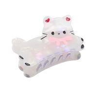 BRRNOO Simpatico Fermaglio per Capelli per Gatti Antiscivolo, Fermaglio per Capelli per Gatti Bianco Donna, novità per per per Donne con Denti di Precis (Archi Gatto)