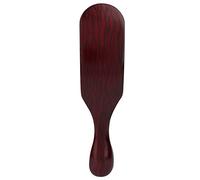 Brrnoo Spazzola Grande Ricurva per Barba, Pettine per Capelli e Modellatore di Baffi, Manico in Legno, Antistatico, Delicato Sul Cuoio Capelluto, per Capelli Oleosi, Barba e Baffi (Strisce rosse nere)