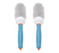 BRRNOO Spazzola Rotonda Professionale Spazzola per Styling per Salone Rotonda per Styling 2 Pezzi per Capelli in Ceramica con Denti in Nylon Tubi in Alluminio per (45#)