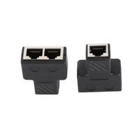 Brrnoo Splitter per Cavi DI Rete, RJ45 8 Adattatore Splitter per Jack Core 2pcs da 3,5 Mm MASCHIO 3 CANALE STRICE DI NETWER STILTTER Distributore DI Rete POE