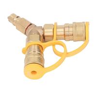 Brrnoo Splitter per Tubi Flessibili in Ottone, Collegamento Rapido Contrassetti per Tubi Flessibili Adattatore Rapido Connect Adattatore 3/8 Pollici Splitter per Tubo della Valvola a 2 Vie per