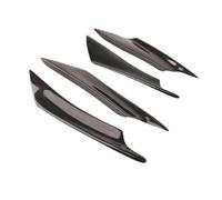 Brrnoo Spoiler del Corpo dell'Auto, Accessori per Auto ABS Esterne 4pc Fins Splitter Paraurti Anteriore per Lato Paraurti Anteriore e Destro (Nero nessuna vernice a spruzzo)