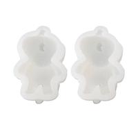 BRRNOO Stampo in Silicone per Orsetti, 2 Pezzi 3D a Forma di Orsetto di Cioccolato, Caramelle, per Decorare Torte, con Bordi Lisci per Artigianato in Resina di Sapone, Zucchero